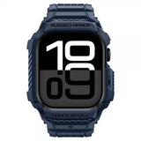 Spigen Apple Watch 42 mm (serie 10/11) urrem Rugged Armor Pro 2 Marineblå