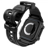 Spigen Apple Watch 42mm (Serie 10/11) Rem og Cover Rugged Armor Pro Mat Sort