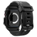 Spigen Apple Watch 42mm (Serie 10/11) Rem og Cover Rugged Armor Pro Mat Sort