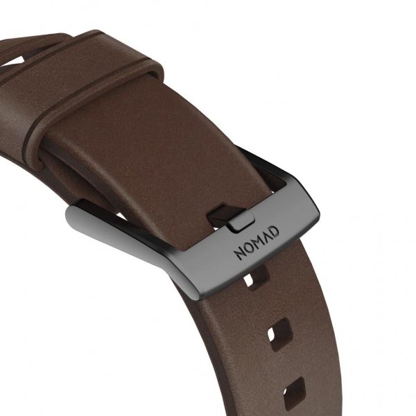 Nomad Apple Watch 44/45/46mm/Apple Watch Ultra urrem Modern Band Black Hardware Rustic Brown
