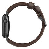 Nomad Apple Watch 44/45/46mm/Apple Watch Ultra urrem Traditional Band Black Hardware Rustic Brown