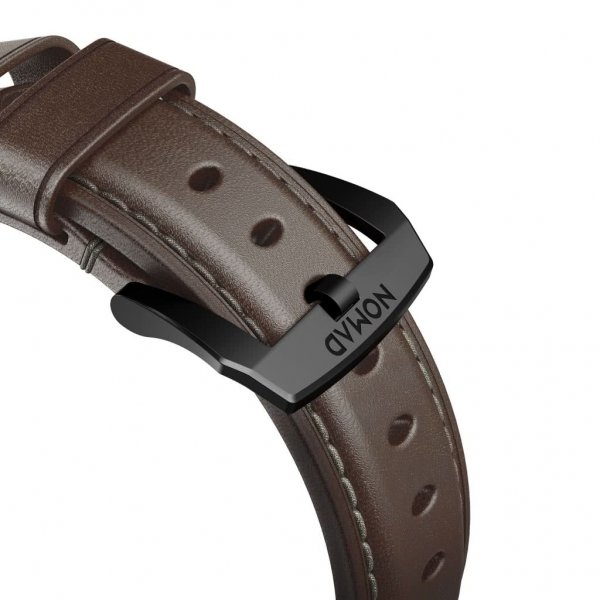 Nomad Apple Watch 44/45/46mm/Apple Watch Ultra urrem Traditional Band Black Hardware Rustic Brown
