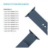 Fixed Apple Watch 44/45/46mm Armbånd Silikone Sporty Rem Lyseblå