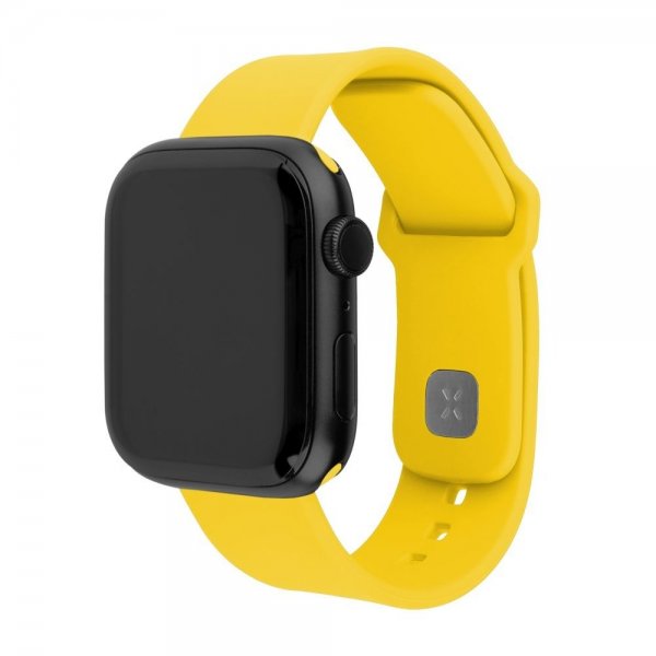 Fast Apple Watch 44/45/46mm Rem Silikone Sport Rem Gul