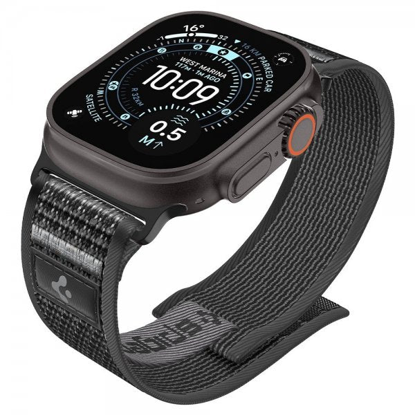 Spigen Apple Watch 44/45/46mm/Ultra 49mm Rem Athlex Air 2 Active Sort Grå