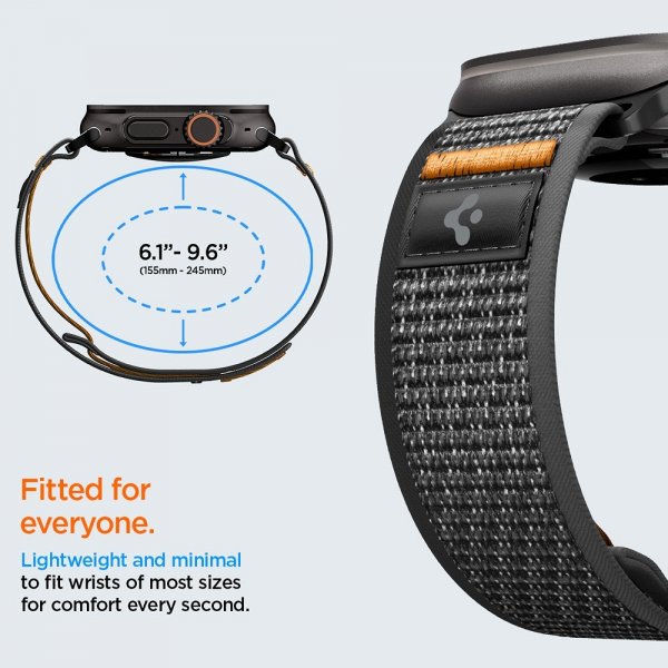 Spigen Apple Watch 44/45/46mm/Ultra 49mm Rem Athlex Air 2 Active Black Orange