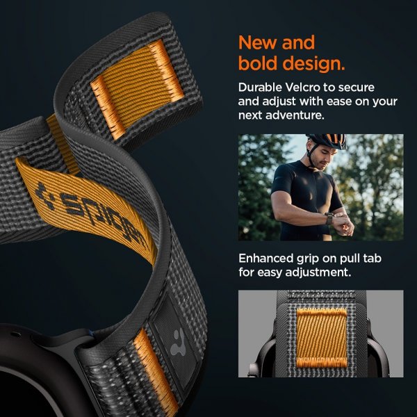 Spigen Apple Watch 44/45/46mm/Ultra 49mm Rem Athlex Air 2 Active Black Orange