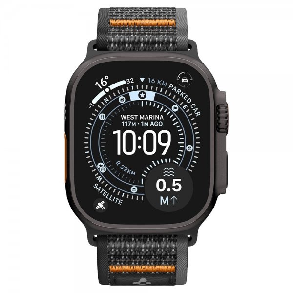 Spigen Apple Watch 44/45/46mm/Ultra 49mm Rem Athlex Air 2 Active Black Orange