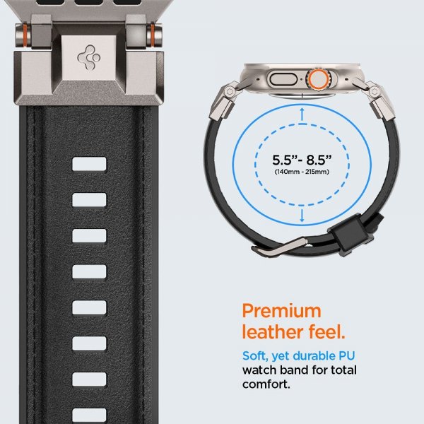 Spigen Apple Watch 44/45/46mm/Ultra 49mm Rem DuraPro Armor PU Sort