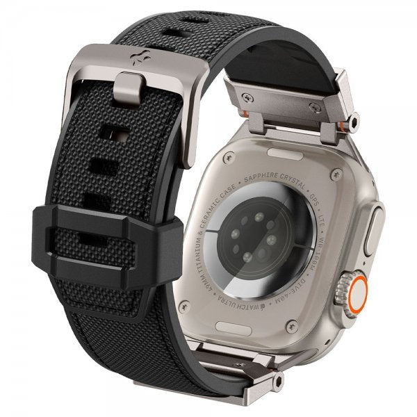 Spigen Apple Watch 44/45/46/49mm Armbånd DuraPro Armor Sort