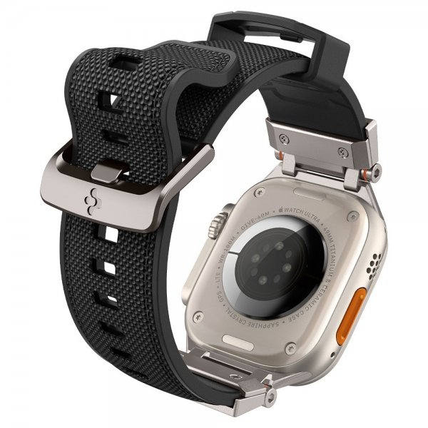 Spigen Apple Watch 44/45/46/49mm Armbånd DuraPro Armor Sort