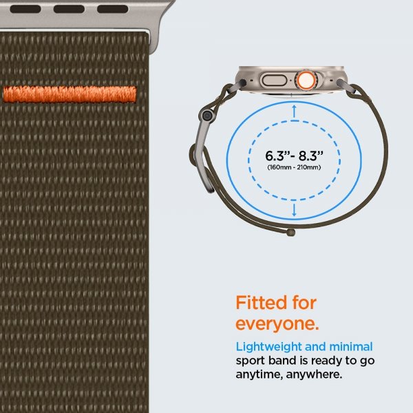 Spigen Apple Watch 44/45/46mm/Ultra 49mm Armbånd DuraPro Flex Khaki