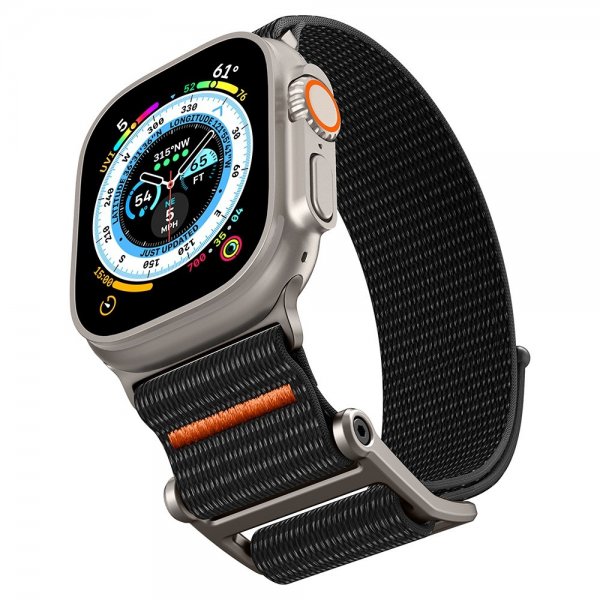 Spigen Apple Watch 44/45/46mm/Ultra 49mm Rem DuraPro Flex Sort
