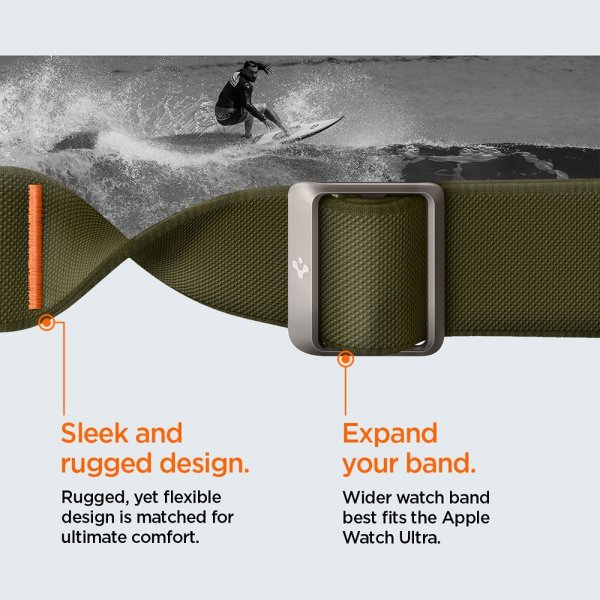 Spigen Apple Watch 44/45/46mm/Ultra 49mm Rem Lite Fit Ultra Khaki