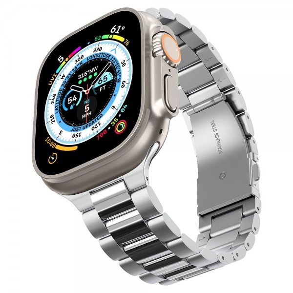 Spigen Apple Watch 44/45/46mm/Ultra 49mm Rem Modern Fit 316L Sølv