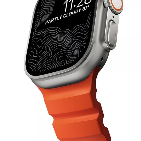 Nomad Apple Watch 44/45/46mm/Ultra 49mm Rem Rocky Point Natural Magma