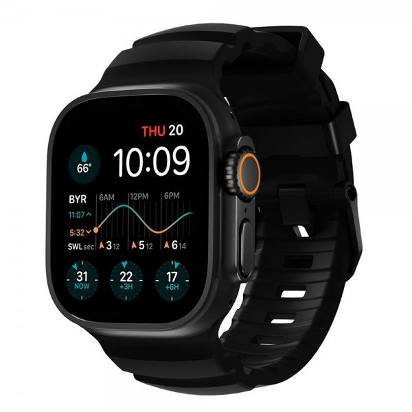 Nomad Apple Watch 44/45/46mm/Ultra 49mm Rem Rocky Point Sort Carbon Black