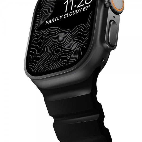 Nomad Apple Watch 44/45/46mm/Ultra 49mm Rem Rocky Point Sort Carbon Black