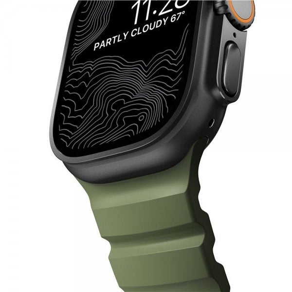 Nomad Apple Watch 44/45/46 mm/Ultra 49 mm urrem Rocky Point Sort Forest