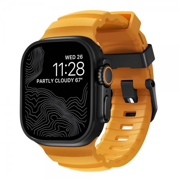 Nomad Apple Watch 44/45/46mm/Ultra 49mm Rem Rocky Point Sort Sol