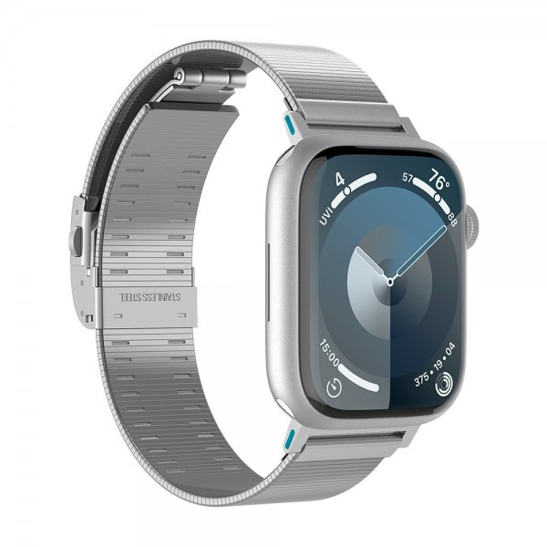 Spigen Apple Watch 44/45/46mm/Ultra 49mm Rem Sleek Link Sølv