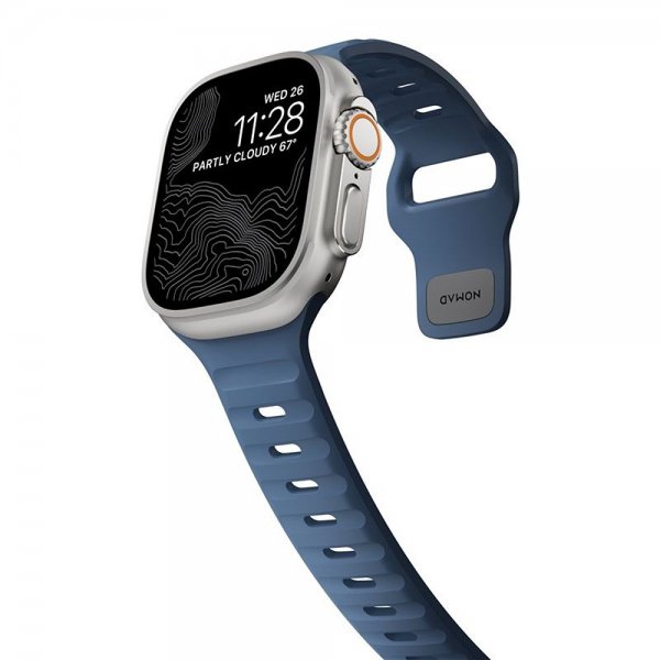 Nomad Apple Watch 44/45/46mm/Ultra 49mm Rem Sport Band Naval Blue