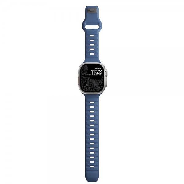 Nomad Apple Watch 44/45/46mm/Ultra 49mm Rem Sport Band Naval Blue