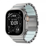 Nomad Apple Watch 44/45/46mm/Ultra 49mm Rem Stratos Band Natural Icy Blue Glow