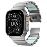 Nomad Apple Watch 44/45/46mm/Ultra 49mm Rem Stratos Band Natural Icy Blue Glow