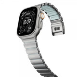 Nomad Apple Watch 44/45/46mm/Ultra 49mm Rem Stratos Band Natural Icy Blue Glow