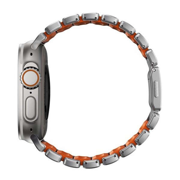 Nomad Apple Watch 44/45/46mm/Ultra 49mm Armbånd Stratos Band Natural Ultra Orange
