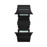Nomad Apple Watch 44/45/46mm/Ultra 49mm Armbånd Stratos Band Sort Icy Blue Glow