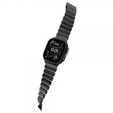 Nomad Apple Watch 44/45/46mm/Ultra 49mm Armbånd Stratos Band Sort Icy Blue Glow