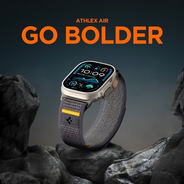 Spigen Apple Watch 44/45/46mm/Ultra 49mm Armbånd Athlex Air Active Gray