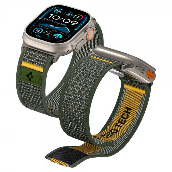 Spigen Apple Watch 44/45/46mm/Ultra 49mm Armbånd Athlex Air Active Green