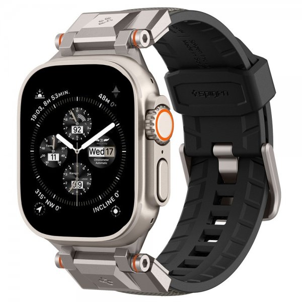 Spigen Apple Watch 44/45/46mm/Ultra 49mm Armbånd DuraPro Armor Grå