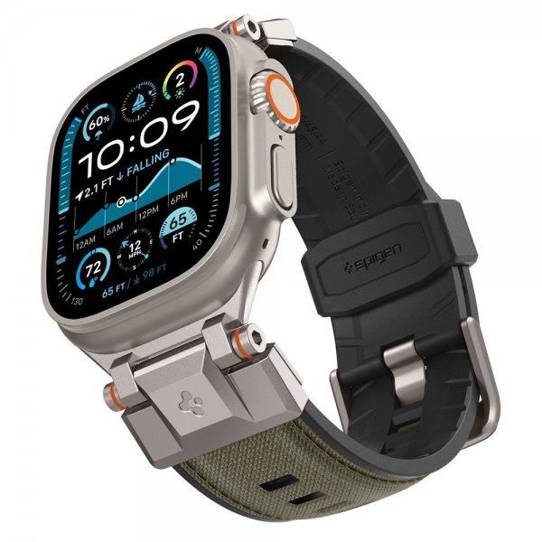 Spigen Apple Watch 44/45/46mm/Ultra 49mm Armbånd DuraPro Armor Military Green