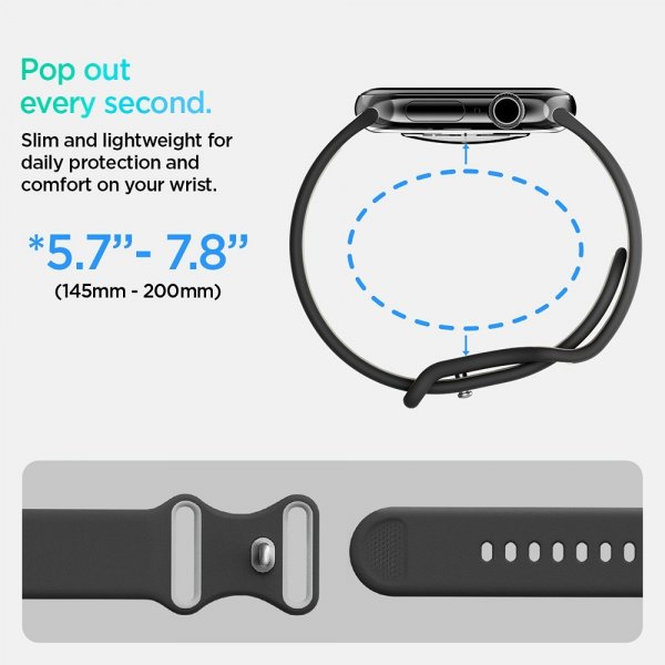 Spigen Apple Watch 44/45/46mm/Ultra 49mm Armbånd Nano Pop Black Sesame