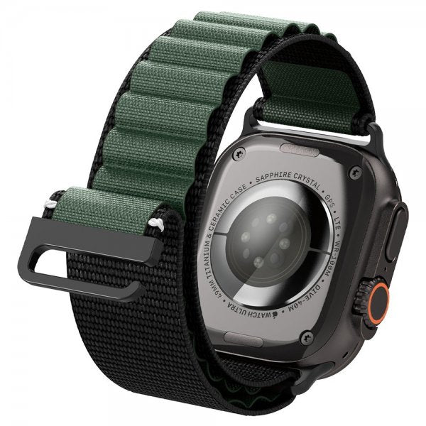 Spigen Apple Watch 44/45/46mm/Ultra 49mm Rem WBF1 Sort Grøn