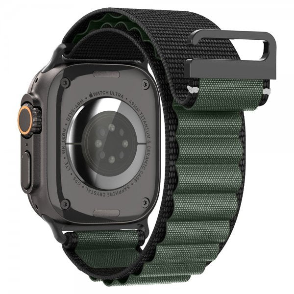 Spigen Apple Watch 44/45/46mm/Ultra 49mm Rem WBF1 Sort Grøn