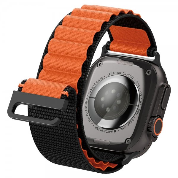 Spigen Apple Watch 44/45/46mm/Ultra 49mm Rem WBF1 Sort Orange