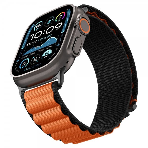 Spigen Apple Watch 44/45/46mm/Ultra 49mm Rem WBF1 Sort Orange