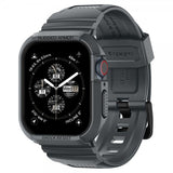 Spigen Apple Watch 44/45mm Armbånd og Cover Rugged Armor Pro Dark Gray