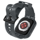 Spigen Apple Watch 44/45mm Armbånd og Cover Rugged Armor Pro Dark Gray