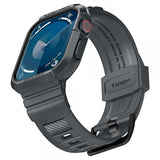 Spigen Apple Watch 44/45mm Armbånd og Cover Rugged Armor Pro Dark Gray