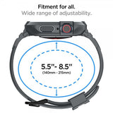 Spigen Apple Watch 44/45mm Armbånd og Cover Rugged Armor Pro Dark Gray