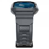 Spigen Apple Watch 44/45mm Armbånd og Cover Rugged Armor Pro Dark Gray
