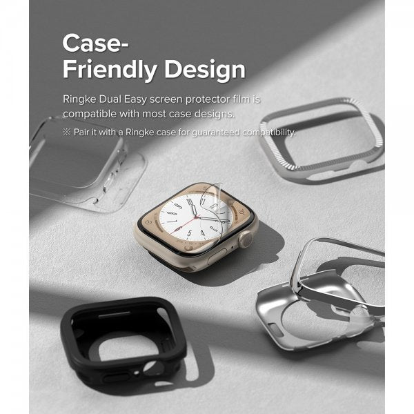 Ringke Apple Watch 44/45mm Skærmbeskyttelse Dual Easy Film 3-pak
