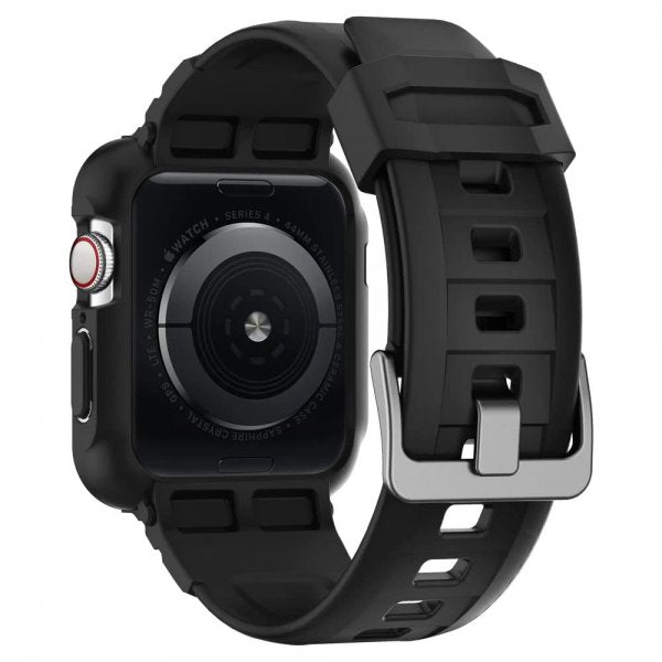 Spigen Apple Watch 44/45mm Cover med rem Rugged Armor Pro Charcoal Grey