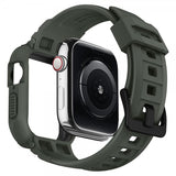 Spigen Apple Watch 44/45mm Cover med rem Rugged Armor Pro Military Green